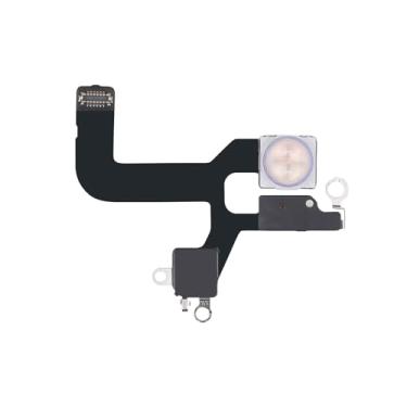 Imagem de Risidamoy Cabo flexível de substituição de luz flash para iPhone 12 reparo de peça de lanterna interruptor silencioso com suporte de metal pré-instalado para iPhone12 A2172, A2402, A2403, A2404