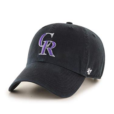 Imagem de MLB Colorado Rockies '47 Brand Clean Up Adjustable Hat, One Size
