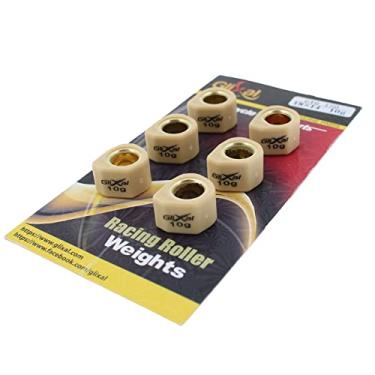 Imagem de Glixal Deslizadores variadores de polígono de alto desempenho 18 x 14 mm, pesos de rolo deslizante de corrida 152QMI 157QMJ GY6 125cc 150cc scooter ciclomotor ATV (10 gramas)