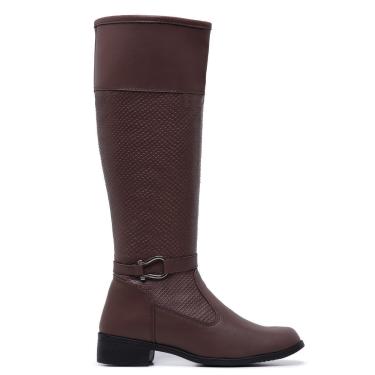 Imagem de Bota Feminina Coturno Cano Alto com Ziper Confortável Gmm Shoes-Feminino