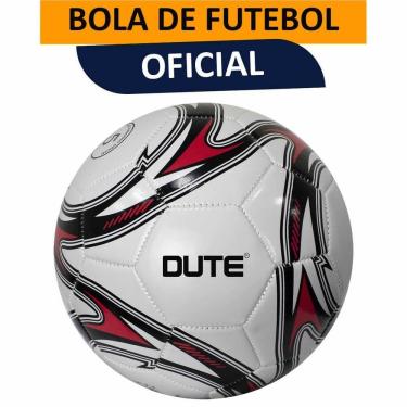 Imagem de Bola de Futebol Tamanho Oficial Número 5 Costurada Couro Sintético Branco