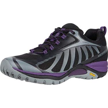 Imagem de Merrell Siren Edge 3 Sapato feminino impermeável para caminhada, Preto/Açaí, 6.5 Wide