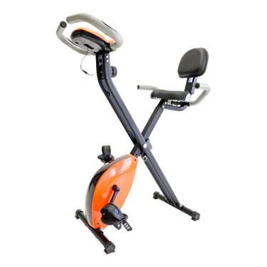 Imagem de Bicicleta Ergométrica Vertical Dobrável Preto/Laranja WCT Fitness