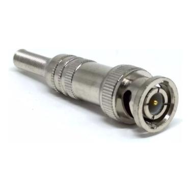 Imagem de Kit Com 10 Conector Bnc Metal 4mm C/ Mola E Parafuso