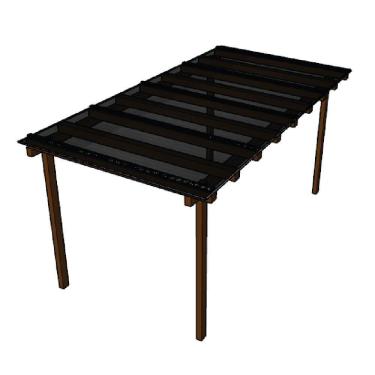 Imagem de Kit Policarbonato Fume 4mm 4,00m X 1,50m - Perfis Naturais