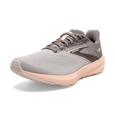 Imagem de Brooks Tênis de corrida feminino Launch 10 Neutral, Cinza/pêssego, 40