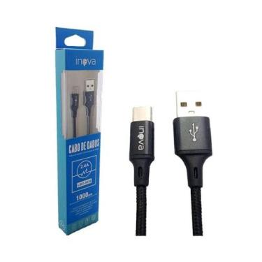 Imagem de Cabo Tipo C de Dados e carregador USB de 2.4A com 1.000mm (1 metro) - 
