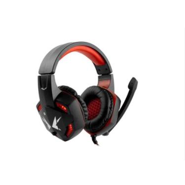 Imagem de Headfone headset fone gamer usb p3 p2 led mic hf-g600 vermel - EXBOM