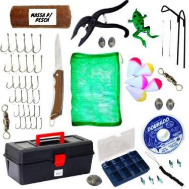 Imagem de Caixa Completa Acessórios Kit Pescaria Isca Massa Pronta - Sekyped