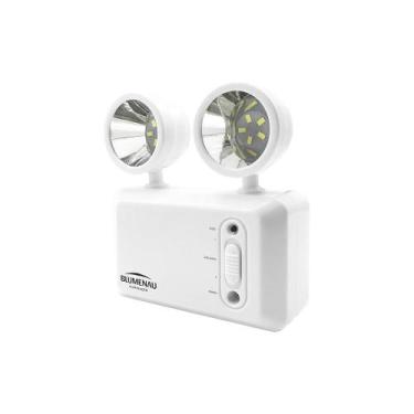 Imagem de Luminária De Emergência Led Blumenau 2 Faróis 3W Bivolt