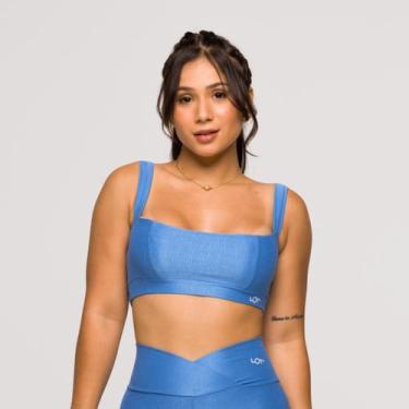 Imagem de Top Feminino Fitness Poliamida Academia Decote Reto Treinos - LOT FITN