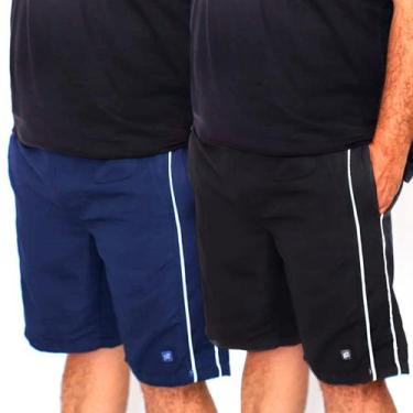 Imagem de Kit 2 Bermuda Masculina Tactel Com Elastano Plus Size - Repelique, Pre