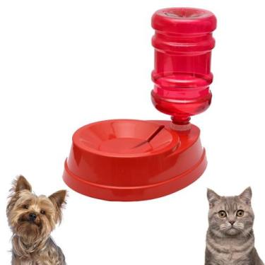 Imagem de Bebedouro Automático Vermelho Para Pet Gato e Cachorro Four Plastic