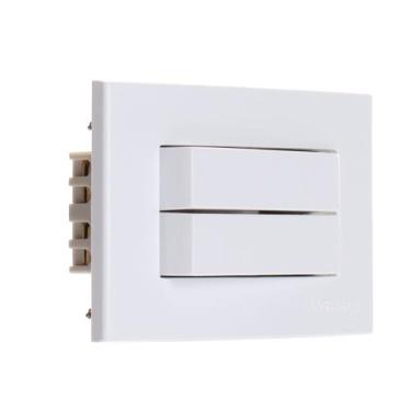 Imagem de Conjunto Móvel Móveis Planejados Interruptor Duplo Embutir Sleek Branc