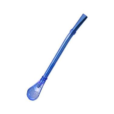 Imagem de Canudo de Inox Chimarrão 15cm - Reutilizável - CAN.U.DO, Azul