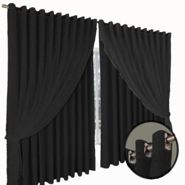 Imagem de cortina blackout Jade corta luz 2,10 x 1,70 quarto preto - Bravin Enxo