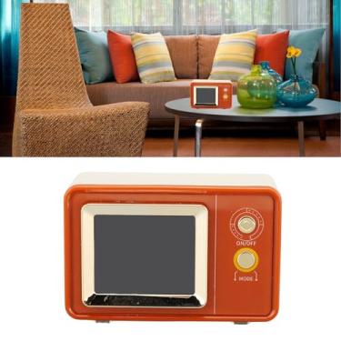 Imagem de Vintage Speaker, TV Em Forma de Moda Retro BT Speaker Com Screen Display & Crystal Clear Sound, Speaker Portátil Music Player Tempo para Uso Doméstico Ao Ar Livre (Marrom)