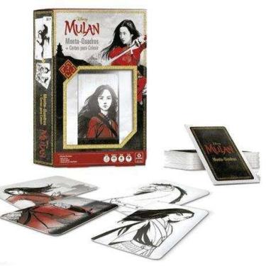 Imagem de Jogo De Cartas Mulan Disney Monta Quadros+Carta Para Colorir - Copag