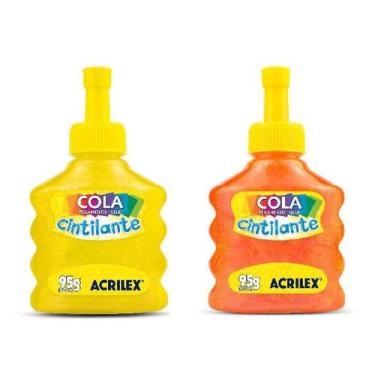 Imagem de Cola Cintilante Amarelo + Cola Cintilante Laranja Acrilex