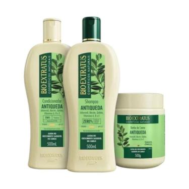 Imagem de kit 1 Shampoo 1 Condicionador 1 Banho creme Antiqueda Jaborandi 500 ml