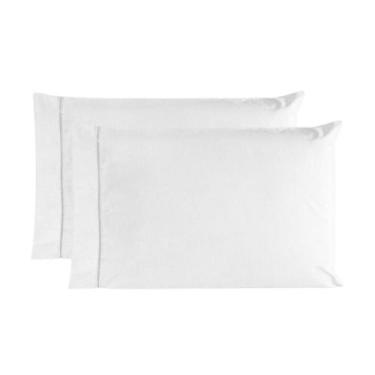 Imagem de Kit 02 Fronhas 70cm x 50cm 100% Algodão Branco - Tuca Casa