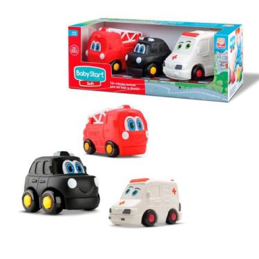 Imagem de Coleção Carrinhos de Emergência Soft Borracha Mordedor Macio - Silmar 