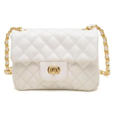 Imagem de Bolsa Feminina Clutch Napa Floater Alice - Miah Flor, Branco, Único