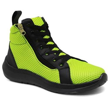 Imagem de Tênis Feminino Sapato Bota Botinha Cano Alto Fitness Confortável - J.R