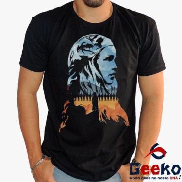 Imagem de Camiseta Daenerys Targaryen 100% Algodão Game Of Thrones Fire And Bloo