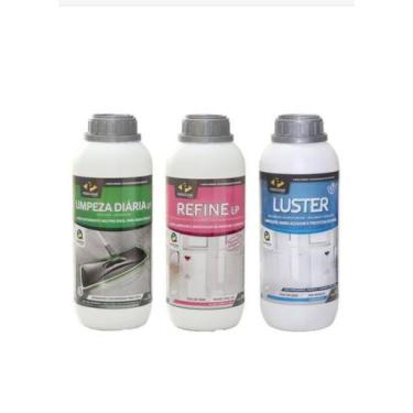 Imagem de Kit Pisoclean Luster Brilho+cera Especial+refine Tira Mancha