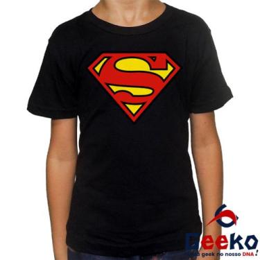Imagem de Camiseta Infantil Superman 100% Algodão Super Homem Supergirl Super-Ho