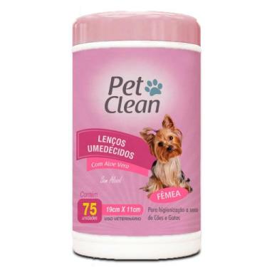 Imagem de Pet clean lenços umedecidos fêmea, Rosa