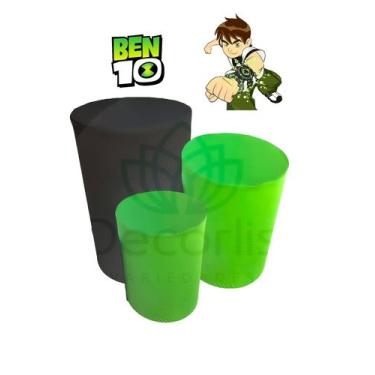 Imagem de Trio de Capas de Cilindro Decoração de Festas TEMA BEN 10 - DECORLIS