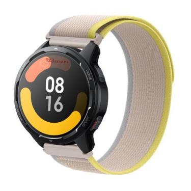 Imagem de Pulseira de Nylon Nova para S1 / S1 Pro / S1 Active - Bege com Amarelo