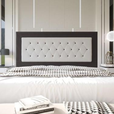 Imagem de Cabeceira Casal 1,95m Havana Suede Marrom SKY MOBILE