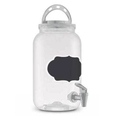 Imagem de Suqueira 3,6l Plástico Branco Dispenser Água Festas c/ Lousa  - Bandei