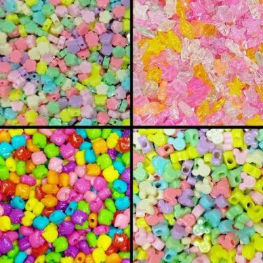 Imagem de Kit Miçanga Infantil Para Pulseira Entremeio Passante 300 Pç - Anita R