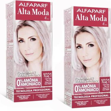 Imagem de Alta Moda Alfaparf kit c/2 Tonalizante 1021 Louro Extra Claro Irisé 12