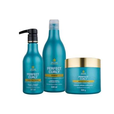 Imagem de Kit Cachos Com Shampoo, Creme De Pentear E Máscara Nutritiva - DYUSAR 