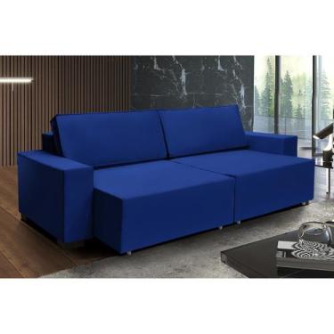 Imagem de Sofá Dallas 2.90m Retrátil  - Sofisticato, azul