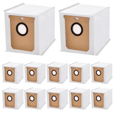 Imagem de Pacote com 12 sacos de pó L50 compatíveis com a série Eufy l50 l60, Conga Home 10000, 8090 Ultra, 9090 AI, Haier H9+ Robtic Aspirador de pó, sacos autovazios de 2,5 L para eliminação de sujeira.