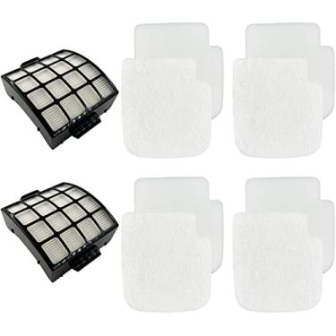 Imagem de Dttery Kit de substituição de filtro AZ3002 para aspirador de pó vertical Shark Stratos DuoClean PowerFins HairPro alimentado por aspirador de pó vertical AZ3002 AZ3000 AZ3000W, 4 espuma, 4 feltros, 2 HEPA