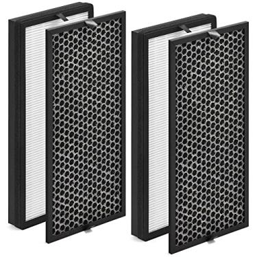 Imagem de Filtros de substituição PU4020 compatíveis com Rowenta Intense Pu-re Air PU4020 Purificador de ar modelo PU4020F1 PU4010 PU4015 PU4025, 2x XD6074 H13 True HEPA filtro e 2 filtros de carbono ativado XD6065