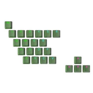 Imagem de Ranked Conjunto de teclas de borracha | Double Shot translúcido | Perfil OEM para teclado mecânico de jogos (Green Forest, 23 teclas)