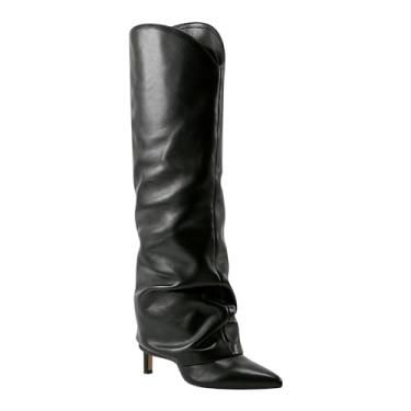 Imagem de Marc Fisher LTD Bota de cano alto feminina Nairine, Couro preto 001, 41