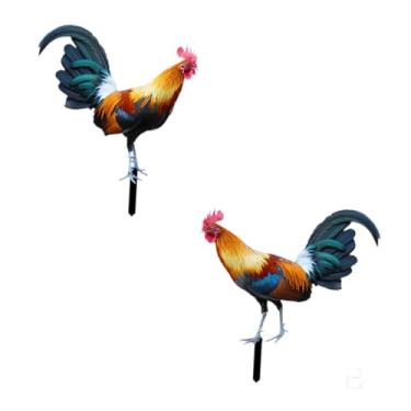 Imagem de ＡＷＨＡＯ 2 Peças de Estacas de Jardim de Enfeites de Galinha para Piso de Caminho de Pátio