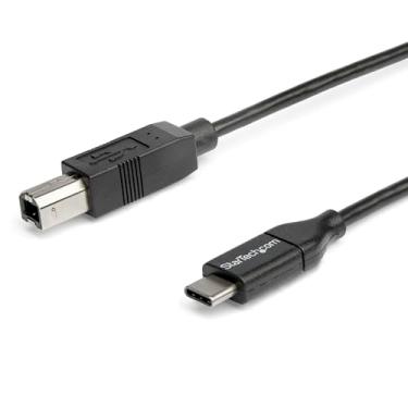 Imagem de StarTech. com cabo USB C para USB B de 2 m - USB 2.0 - cabo de impressora USB tipo C M/M - cabo USB 2.0 tipo C para tipo-B (USB2CB2M)