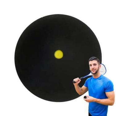 Imagem de Bolas de squash esportivas, bolas de squash de borracha,Bolas de raquetebol de borracha profissional único ponto amarelo | Bola de raquete portátil, equipamento de squash para fácil controle de bola,