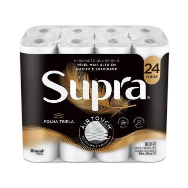Imagem de Papel Higiênico Folha tripla Bracell Supra 24 Rolos 20m, 24