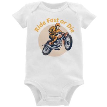 Imagem de Body Bebê Ride Fast Or Die - Foca na Moda, Branco, P